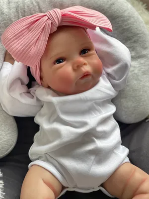 Produktbild von 48 cm große, wiedergeborene Babypuppen, Miley, wie abgebildet, lebensechte Soft-Touch-3D-Haut, sichtbare Venen