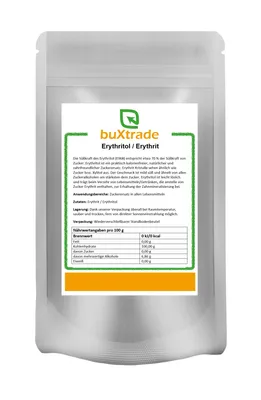 Produktbild von Erythritol 1 kg | Erythrit | Süßungsmittel | GMO frei | Vegan