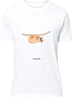 Produktbild von Mr. & Mrs. Panda Größe M T-Shirt Faultier Kind - Weiß - Geschenk, Mom-life, mit Spruch, Tshirt, Shirt, Niedlichkeit, Baby, Mutter, Mama, Herren