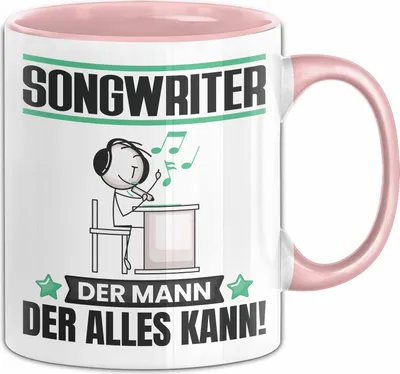 Produktbild von Songwriter Tasse Geschenk für Songwriter Der Mann Der Alles Kann Geschenkidee zum Geburtstag (Rosa)