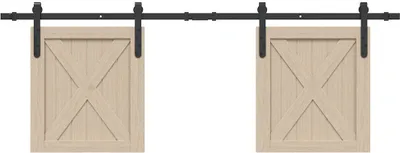 Image de Kit de porte d'armoire coulissante 152 cm acier au carbone