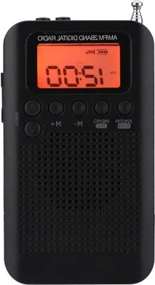 Obrázek produktu pro Přenosné digitální rádio AM/FM s 2pásmovým stereem a displejem ICD – včetně sluchátek