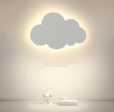 Zdjęcie produktu dla Łańcuch świetlny LED w kształcie chmurki do salonu i sypialni, 15 W, nowoczesny styl, 3000 K/4500 K/6000 K, 30 x 18 cm.