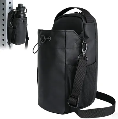 Imagen del producto de Bolsa deportiva magnética con portabotellas, de 1,5 litros, tipo bandolera, ideal para el gimnasio y el tiempo libre