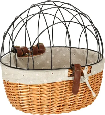 Immagine prodotto di Cestino per bicicletta in rattan con struttura in metallo