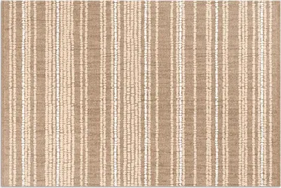 Produktbild von Beigefarbener Stoff, Vintage-Boho-Stil – Vinylteppich – 60x90 cm – Outdoor Teppich – Terrasse – Wetterfest – Modern