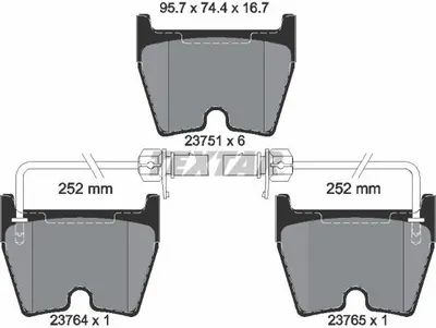 Produktbild von Textar Bremsbeläge vorne für Audi A6 + Avant VW Phaeton 3,0-6,0 + 4motion