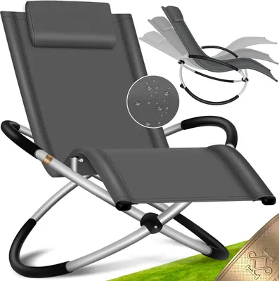 Produktbild von KESSER® Relaxliege Liegestuhl | Gartenliege | Gartenstuhl | Klappstuhl faltbar | Schwungliege | Schaukelsessel | ergonomische Relaxsessel | wetterfest | 180 kg Belastung | 174 x 78 x 89 cm