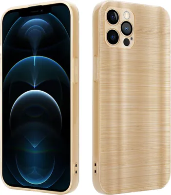 Produktbild von Cadorabo Hülle für Apple iPhone 12 PRO MAX Schutz Hülle in Gold Handyhülle TPU Silikon Etui Case
