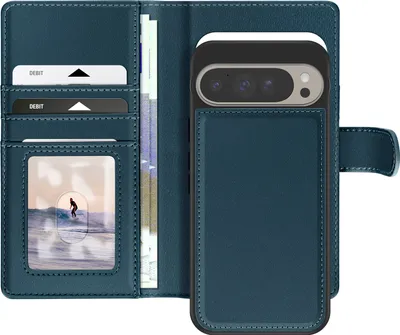 Image de Mayaxess, étui pour Google Pixel 9 et 9 Pro avec coque détachable, bleu