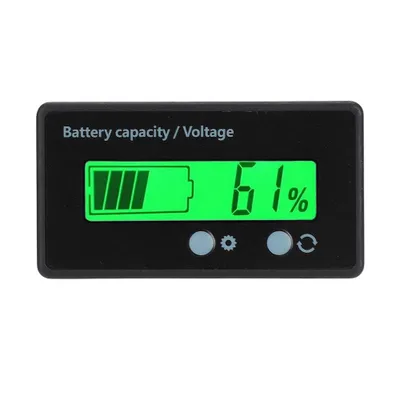 Obrázek produktu pro GY-6GS Napájení baterie LCD displej voltmetr 12-84V s funkcí světelného alarmu (zelené světlo)