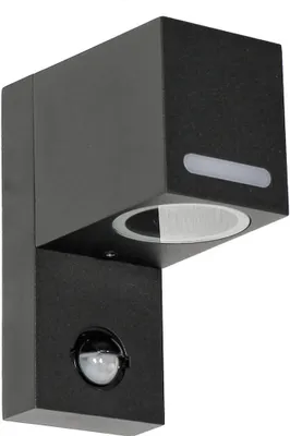 Immagine prodotto di Moderna luce da esterno con rilevatore di movimento sensore antracite IP44 GU10 lampada da parete casa terrazzo