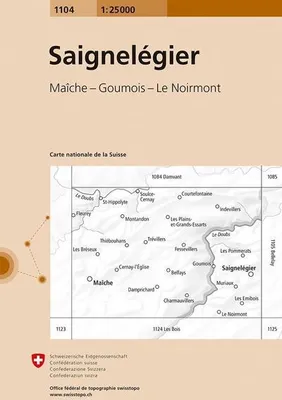 Produktbild von Swisstopo 1 : 25 000 Saignelégier
