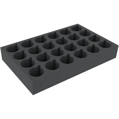 Produktbild von Schaumstoffeinlage 24 kreisrunde Fächer, 80mm, für Aufbewahrung