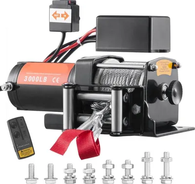 Productafbeelding van Elektrische lier - 12V - Lier 3000lbs/1361kg - Offroad motorlier - Kabel elektrische lier