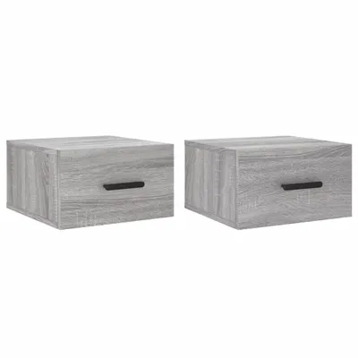 Produktbild von Wand-Nachttische 2 Stk. Grau Sonoma 35x35x20 cm