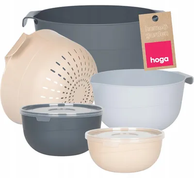 Produktbild von Hoga Küchenschüssel-Set 7-teilig mit Deckel und Sieb