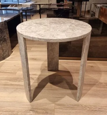 Produktbild von Casa Padrino Luxus Marmor Beistelltisch Grau Ø 48 cm
