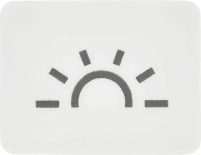 Image de Jung 33 L WW Symbole de bouton-poussoir Lumière Calotte avec symbole opaque blanc alpin WG800/WG600