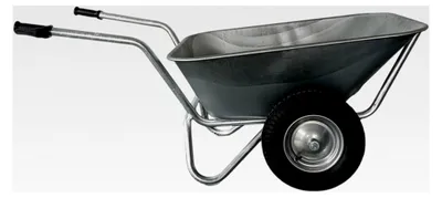 Produktbild von Schubkarre 200L bis 300kg 2-Rad Karre Großmulden Hofkarre Stallkarre Gartenschubkarre Futterkarre 400-8 Silber 4PR Luft