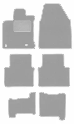 Produktbild von Velours-Fußmatten für Nissan Qashqai +2 2007-2013 (Crossover) – 4-tlg, Grau, passgenau – Wielganizator OSLO
