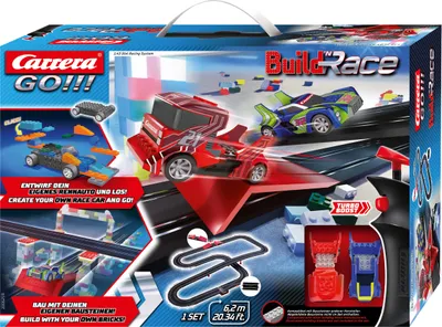 Produktbild von Carrera GO!!! Buildn Race Racing Set 6,2 m - Maßstab 1:43