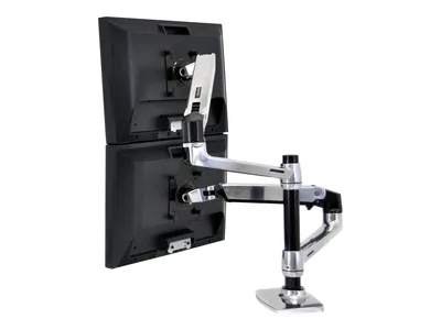Zdjęcie produktu dla Ergotron LX Series Dual Stacking Arm, 18,1 kg, 61 cm (24"), 75 x 75 mm, 100 x 100 mm, Opcja regulacji wysokości, Srebrny
