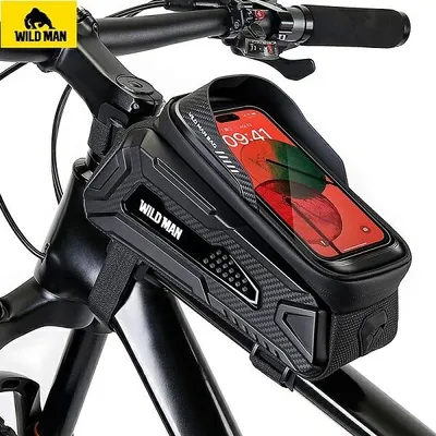 Productafbeelding van WILDMAN fietstassen/houders, M-maat, zadeltas/framebag, zwart/zwart