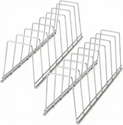 Produktbild von Topfdeckelhalter aus Edelstahl, 2-teilig, für Küchenorganisation, Abtropfständer