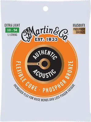 Immagine prodotto di Martin MA500FX - Anima flessibile - extra leggera (010-054) - 12 corde