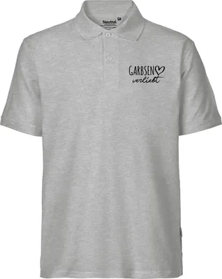 Produktbild von Huuraa Herren Polo Shirt Garbsen verliebt L Sport Grey Bio Baumwolle Fairtrade Poloshirt Geschenkidee