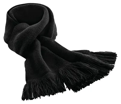 Obrázek produktu pro Beechfield – „Classic“ pletený šátek pro muže/ženy Uni FK1555 (jedna velikost) (černý)
