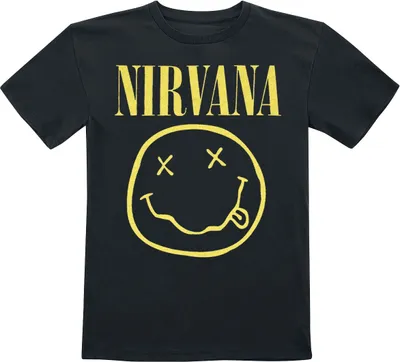 Produktbild von Nirvana T-Shirt Uni Kids - Logo schwarz 98/104