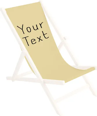 Produktbild von Ersatz-Stoffbezug Wechselbarer Liegestuhl Stoffbezug 100% Polyester für Holz-Liegestuhl Klappliegestuhl Personalisierbar Your Text Beige [119]