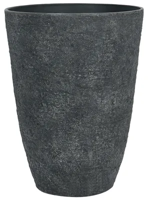 Obrázok produktu pre BELIANI, okrúhly kvetináč, 60 cm, čierna farba, vhodný na terasu, do záhrady alebo interiéru