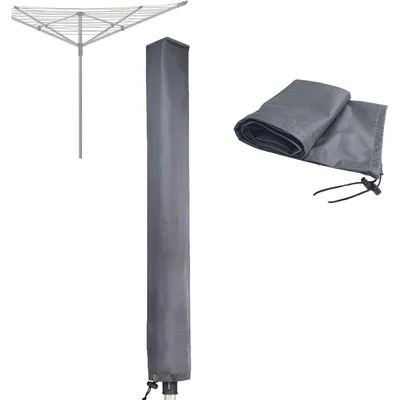 Productafbeelding van Waslijnhoes, waterdicht, met rits, 165 cm, grijs/zwart