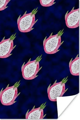 Produktbild von MuchoWow® Poster Drachenfrucht - Schwarz 20x30 cm - Papierdruck