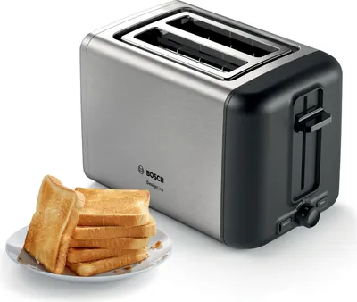 Produktbild von Bosch TAT3P420 Toaster 2 Scheibe(n) 970 W Schwarz  Edelstahl