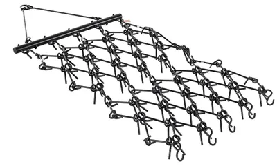 Produktbild von VEVOR Zieharrow, 5 x 4,5 ft langlebiger Kettenegge mit 60 scharfen Zähnen, geeignet für ATV UTV Traktor, ideal für Bodenbearbeitung, Aussaat, Glätten von Landschaften und Pflege von Kiesauffahrten, 4 x 4 ft