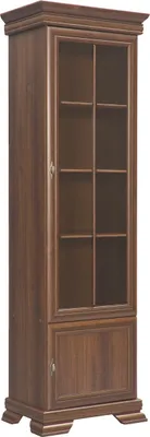 Produktbild von Furniture24 Vitrine Kora KRW1 Standvitrine Wohnzimmerschrank Vitrinenschrank mit 2 Türen Samoa King