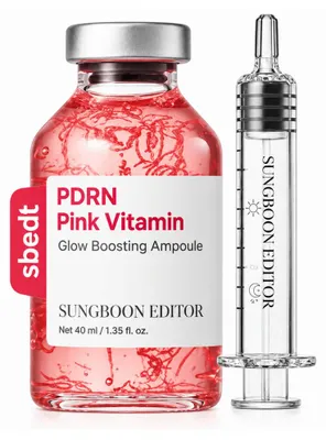 Zdjęcie produktu dla Sungboon Editor - Pink PDRN Glow Boosting Ampoule, 40 ml - rozświetlające serum do twarzy z PDRN