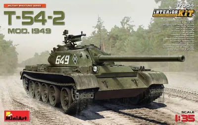 Produktbild von T-54-2 Modellbausatz 1:35 mit Interieur und Fotoätzteilen