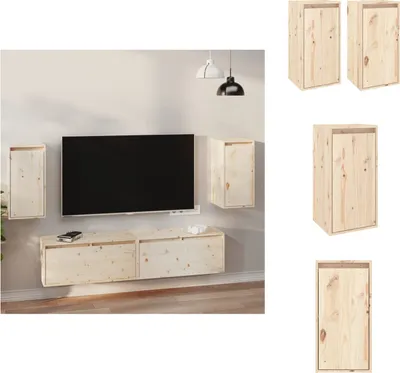 Immagine prodotto di vidaXL Armadi a muro 2 pezzi 30x30x60 cm in legno di pino massiccio - Mensole a muro