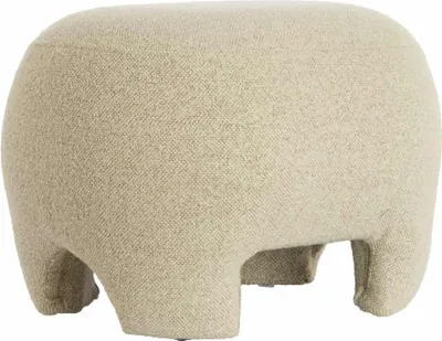 Produktbild von Light & Living - Sitzpuff Zenica - Weiß - 53x41x38cm