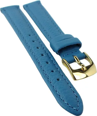 Produktbild von Fancy Classic Ersatzband Uhrenarmband Rindsleder Band Blau 25467G, Stegbreite:12mm