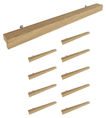 Produktbild von Sossai Holz Möbelgriffe aus Eiche | GAH01 | Lochabstand 224mm, Länge 304mm, 10 Stück