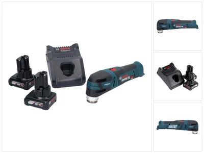 Obrázek produktu pro Bosch GOP 12V-28 Professional akumulátorová multifunkční fréza Starlock Brushless + 2x akumulátor 6,0 Ah + nabíječka