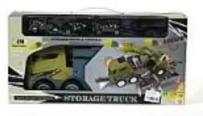Produktbild von Militärfahrzeug Metall-Transportbasis mit Raketenwerfer und 3 Fahrzeugen 40,5 x 10 x 19,5 cm