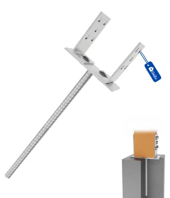 Produktbild von GeZu Impex Verstellbare U Pfostenträger mit Dolle 400 mm Verzinkt Breitenverstellbar