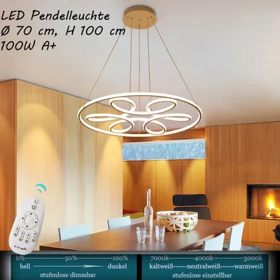 Produktbild von XW808 LED Pendelleuchte mit Fernbedienung ist die Lichtfarbe/Helligkeit einstellbar A+